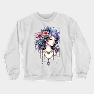 Floral Girl #2 Crewneck Sweatshirt